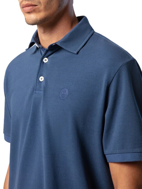 CORE Koszulka polo z haftowanym logo ciemny denim - Polo męskie