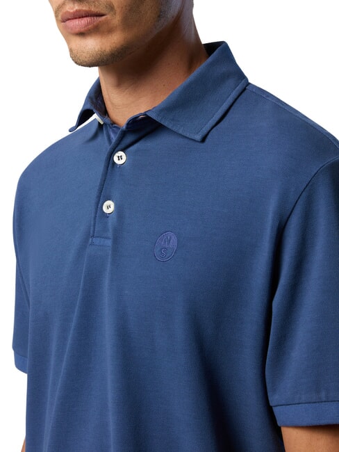 CORE Koszulka polo z haftowanym logo ciemny denim - Polo męskie