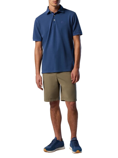 CORE Koszulka polo z haftowanym logo ciemny denim - Polo męskie
