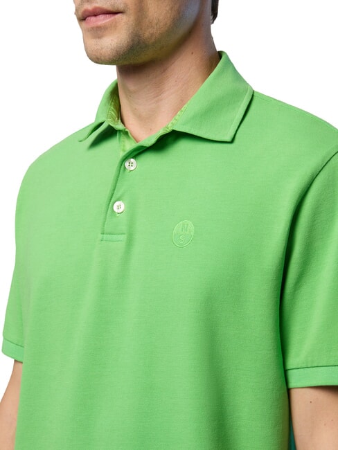 CORE Koszulka polo z haftowanym logo letnia zieleń - Polo męskie