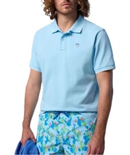 NORTH SAILS COLLAR STRIPED Koszulka polo bawełniana z kr&oacute;tkim rękawem miękki niebieski - Polo męskie - 2