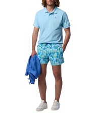 NORTH SAILS COLLAR STRIPED Koszulka polo bawełniana z kr&oacute;tkim rękawem miękki niebieski - Polo męskie - 5