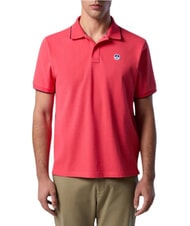 NORTH SAILS COLLAR STRIPED Koszulka polo bawełniana z kr&oacute;tkim rękawem pelargonia - Polo męskie - 2