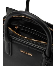 MICHAEL KORS LAILA Sk&oacute;rzana torebka z paskiem na ramię czarny - Torby damskie - 4