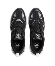 CALVIN KLEIN CK JEANS Retro Tennis Sk&oacute;rzane trampki czarny - Buty męskie - 4