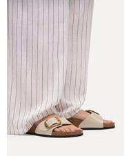 BIRKENSTOCK MADRID BIG BUCKLE Sandały sk&oacute;rzane błyszcząca ostryga - Buty damskie - 5