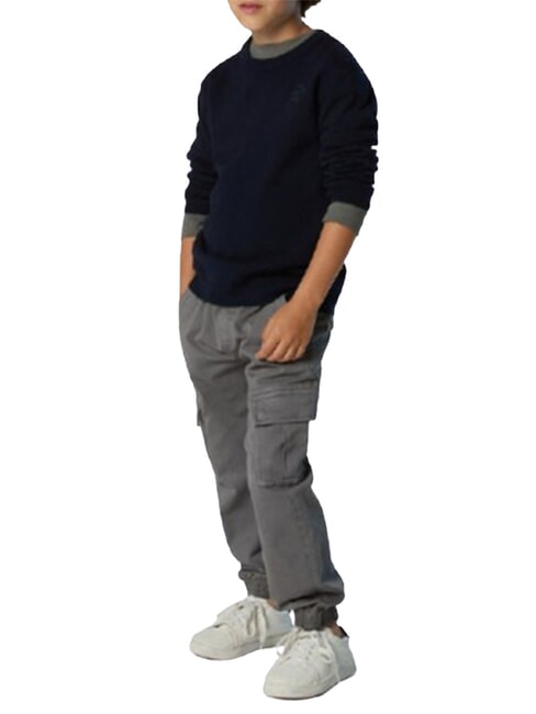 CORE Sweter z mieszanki kaszmiru granatowy - Koszulki męskie