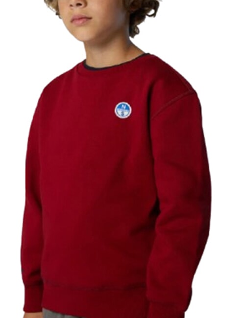 CORE Bluza z bawełny organicznej unisex czerwona dalia - Bluzy dziecięce