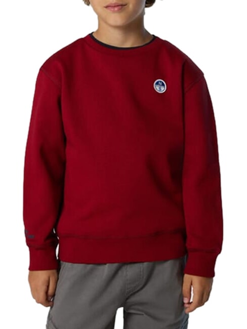 CORE Bluza z bawełny organicznej unisex czerwona dalia - Bluzy dziecięce