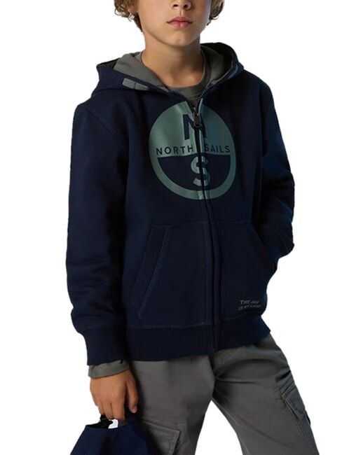 CORE Bluza z kapturem unisex granatowy - Bluzy dziecięce