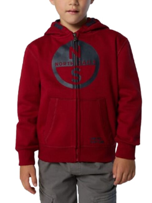 CORE Bluza z kapturem unisex czerwona dalia - Bluzy dziecięce