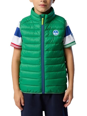 EXPLORER Kurtka puchowa unisex bez rękaw&oacute;w zielona pszczoła - Kurtki dziecięce