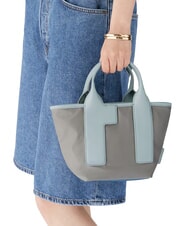 FURLA CAMPIONARIO - PIUMA  Mini torba shopper z paskiem na ramię popi&oacute;ł+niebiański+artemizja - Torby damskie - 5