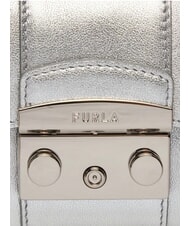 FURLA CAMPIO - METROPOLIS Mała torba na ramię KOLOR SREBRNY - Torby damskie - 4