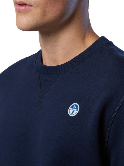ROUND LOGO Bluza bawełniana z okrągłym dekoltem granatowy - Bluzy męskie