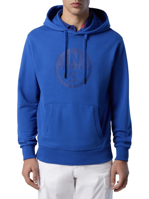 BASIC Bluza z kapturem z nadrukiem logo plażowy błękit - Bluzy męskie