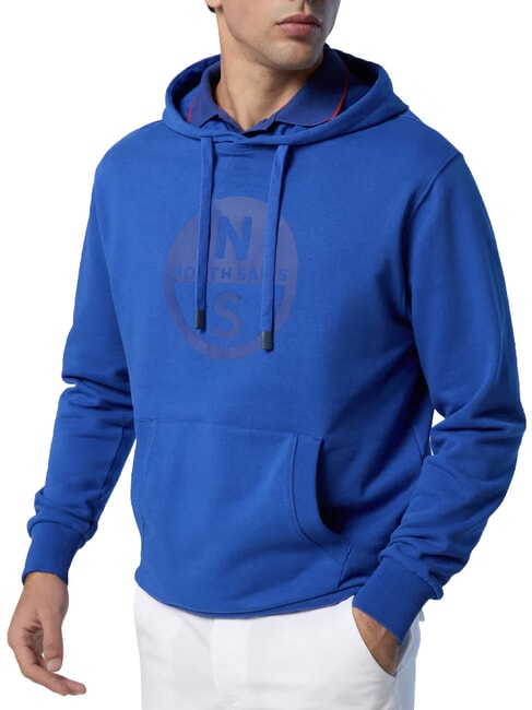 BASIC Bluza z kapturem z nadrukiem logo plażowy błękit - Bluzy męskie