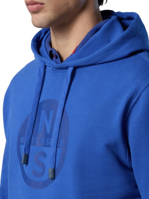 BASIC Bluza z kapturem z nadrukiem logo plażowy błękit - Bluzy męskie