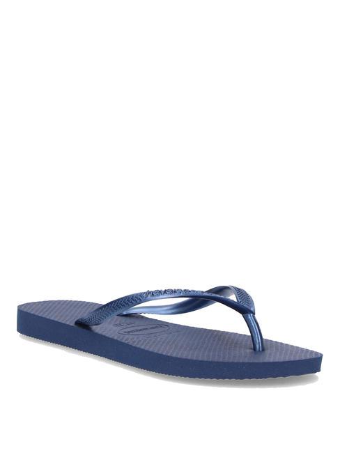 SLIM Klapki granatowy - Buty damskie