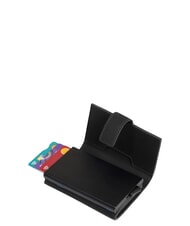 PIQUADRO CORNER SPECIALE GOMMATO Wodoodporny automatyczny uchwyt na karty Czarny - Portfele męskie - 3