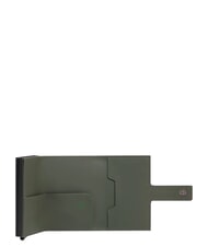 PIQUADRO CORNER SPECIALE GOMMATO Wodoodporny automatyczny uchwyt na karty ZIELONY - Portfele męskie - 4