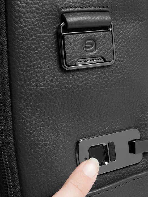 MODUS RESTYLING Plecak z zamknięciem na odcisk palca Czarny - Plecaki na laptopa do pracy