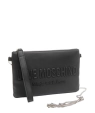 LOVE MOSCHINO SIGNATURE LOVE Kopert&oacute;wka z paskiem na ramię Czarny - Torby damskie - 2