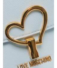 LOVE MOSCHINO HEART TURNLOCK Mała torebka z paskiem na ramię jasnoniebieski - Torby damskie - 3