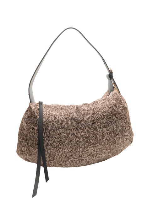 PRIVE Torba na ramię typu hobo OP/NATURALNY/CZARNY - Torby damskie