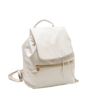 BORBONESE MEDIUM ECO LINE Plecak biała bawełna - Torby damskie - 4