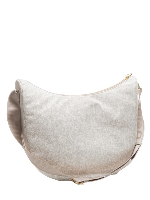 LUNA BAG MEDIUM Torba na ramię biała bawełna - Torby damskie