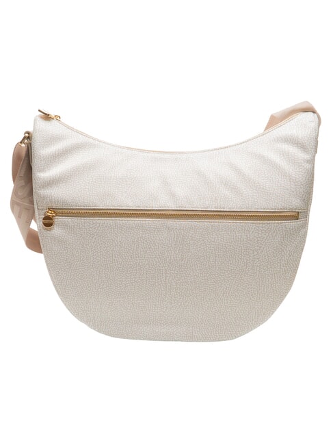 LUNA BAG MEDIUM Torba na ramię biała bawełna - Torby damskie