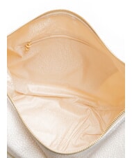 BORBONESE LUNA BAG MEDIUM Torba na ramię biała bawełna - Torby damskie - 5