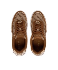 GUESS BERRETT 3 Adidasy Beżowy/Brązowy - Buty damskie - 4