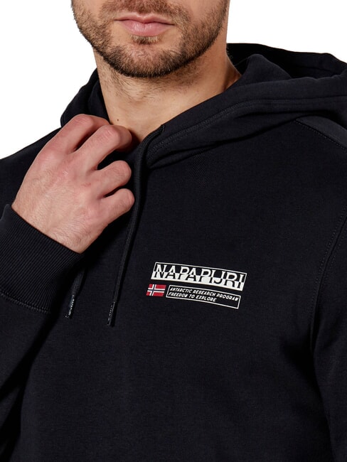 B-KASBA Bluza z kapturem czarny 041 - Bluzy męskie