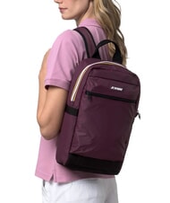 KWAY MID LAON Plecak z nylonu wodoodpornego wino fioletowo-malwowe - Plecaki szkolne i rekreacyjne - 4