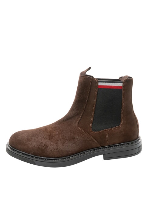 HILFIGER OUTDOOR Zamszowe botki brązowy - Buty męskie
