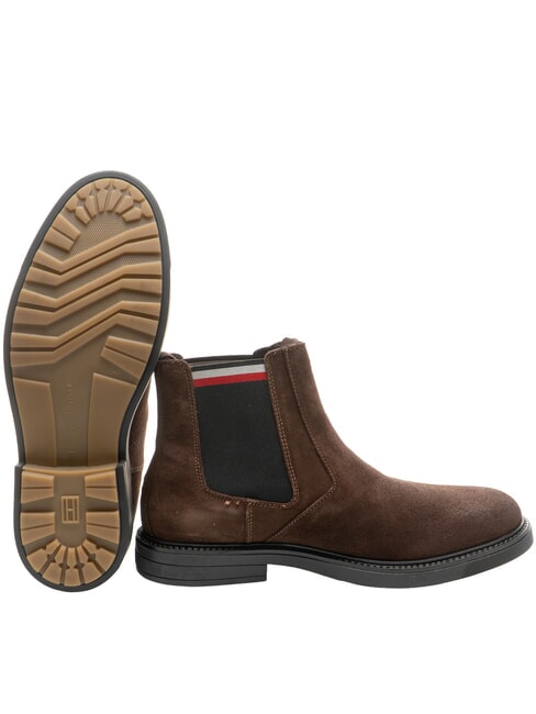 HILFIGER OUTDOOR Zamszowe botki brązowy - Buty męskie