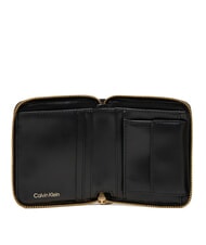 CALVIN KLEIN COATED EMBLEM Mały portfel czarny aop - Portfele damskie - 2