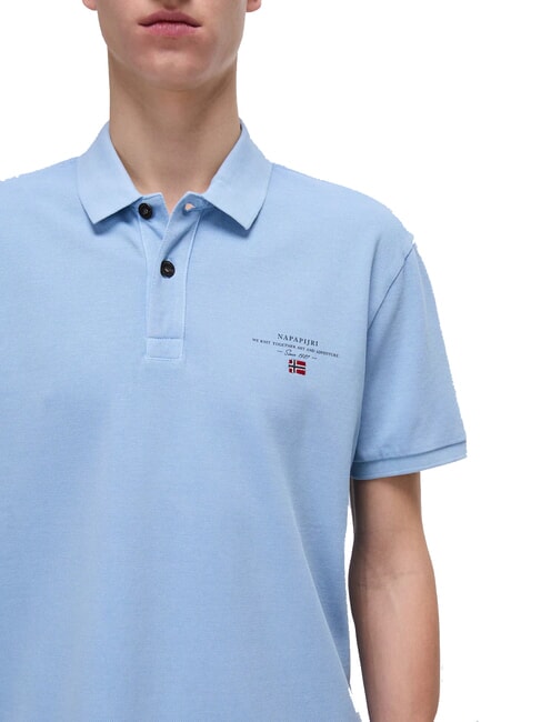 ELBAS JERSEY Koszulka polo z bawełny z mikrologo błyszczący/petunia - Polo męskie