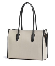 COCCINELLE MYRTHA26 CANVAS  naturalny/czarny - Torby damskie - 2