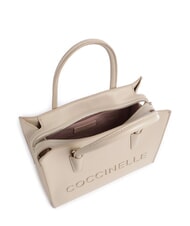 COCCINELLE MYRTHA26 Torebka z paskiem na ramię muszla piaskowa - Torby damskie - 3