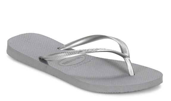SLIM Klapki stalowy/szary - Buty damskie