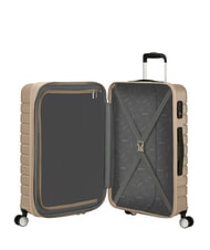 AMERICAN TOURISTER FLASHLINE Średni w&oacute;zek rozszerzalny kość słoniowa złota - W&oacute;zki twarde - 6