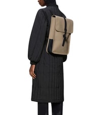 RAINS BACKPACK MINI Wodoodporny plecak beżowy - Plecaki szkolne i rekreacyjne - 4