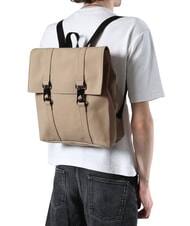 RAINS MSN BAG MINI Wodoodporny plecak miejski beżowy - Plecaki szkolne i rekreacyjne - 4