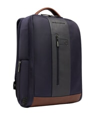 PIQUADRO BRIEF 2 Plecak na laptopa z tkaniny z recyklingu niebieski/sk&oacute;ra - Plecaki na laptopa do pracy - 2