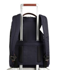 PIQUADRO BRIEF 2 Plecak na laptopa z tkaniny z recyklingu niebieski/sk&oacute;ra - Plecaki na laptopa do pracy - 3