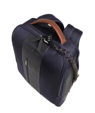 PIQUADRO BRIEF 2 Plecak na laptopa z tkaniny z recyklingu niebieski/sk&oacute;ra - Plecaki na laptopa do pracy - 4