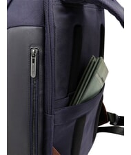 PIQUADRO BRIEF 2 Plecak na laptopa z tkaniny z recyklingu niebieski/sk&oacute;ra - Plecaki na laptopa do pracy - 7